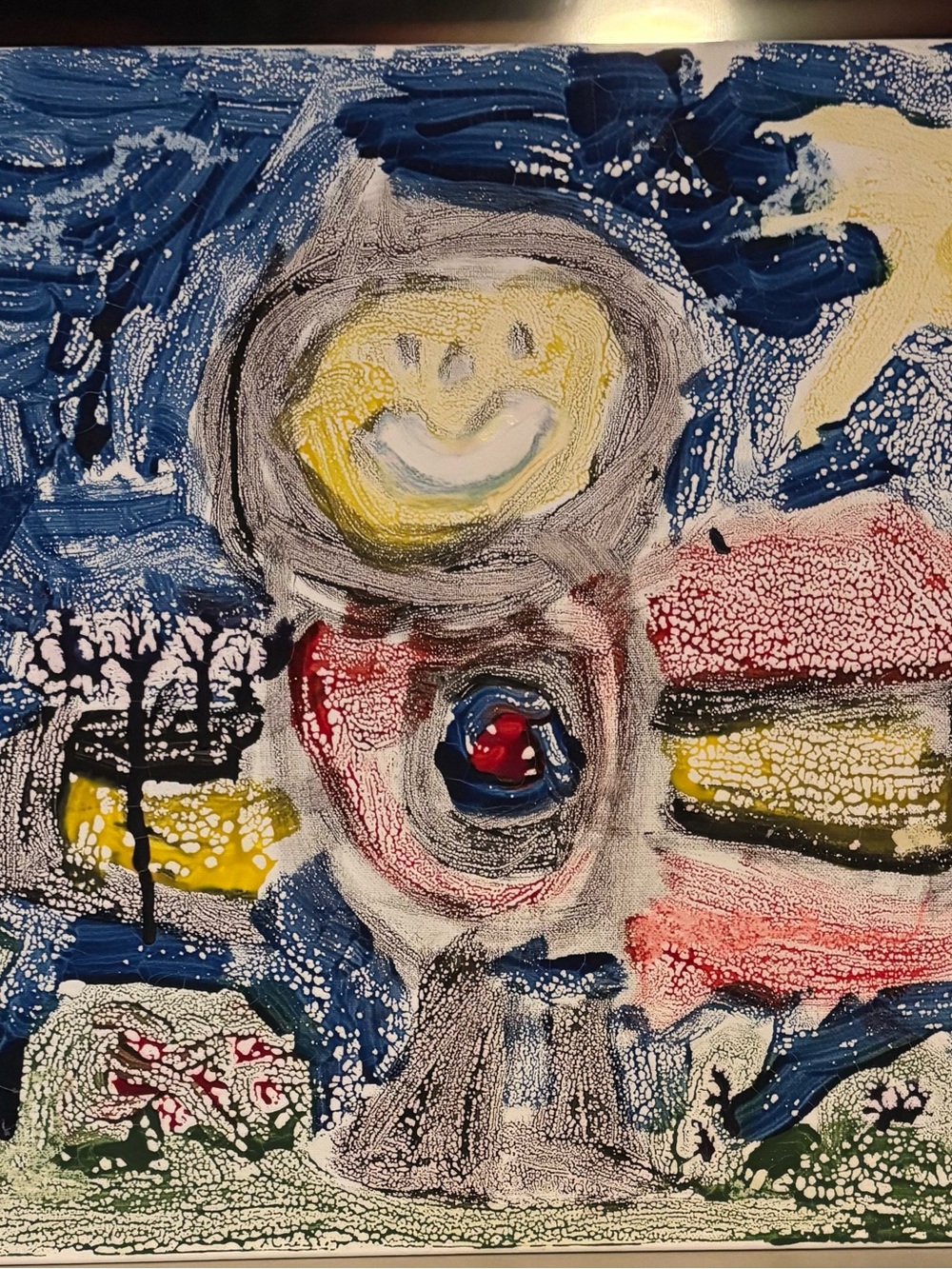 Abstract Original Painting “Rocket Man”🚀🌵🍄☀️🪾